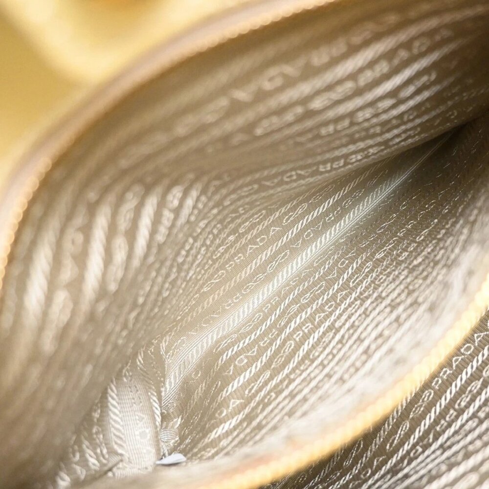 PRADA MILANO 2Way Shoulder Hand Bag Promenade Saffiano Leather Yellow 76EG323 - Picture 11 of 16